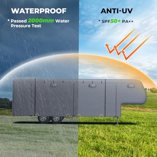 Fonzier 5th Wheel RV Cover, 9 Layers Heavy Duty Camper Cover - Image 3