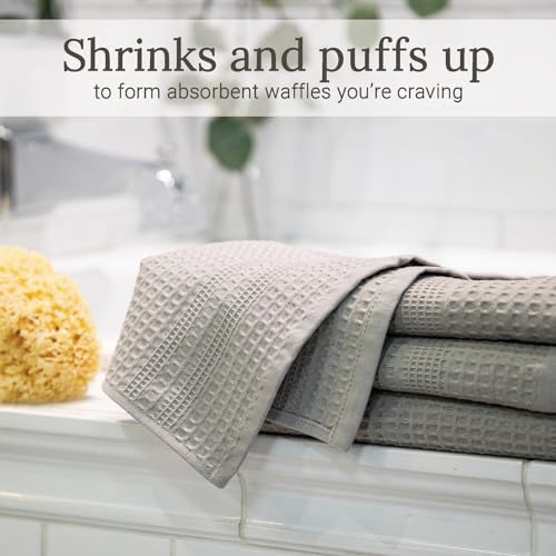 GILDEN TREE Waffle Towels for Bathroom, 100% Cotton Quick Dry Towel, Waffle - Image 3
