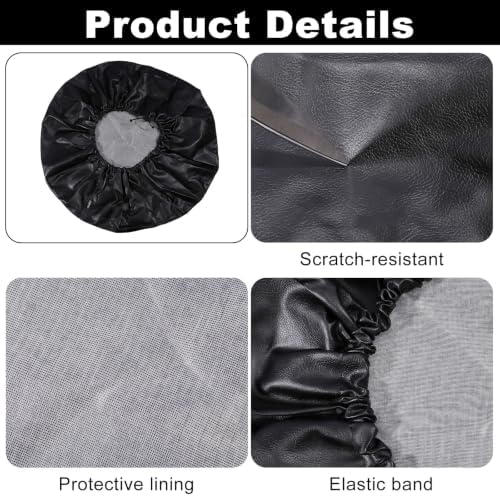GLOBLELAND 30-32 inch Black Spare Tire Cover - Image 4