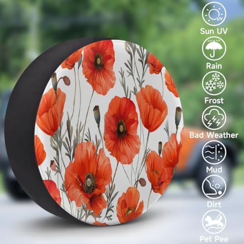 Spare Tire Cover for RV Trailer, Camper Spare Tire Covers Fit for Jeep Travel - Image 3