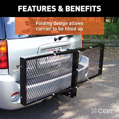 CURT 18109 Tray-Style Trailer Hitch Cargo Carrier, 500 lbs. Capacity, 60-Inch x - Image 6