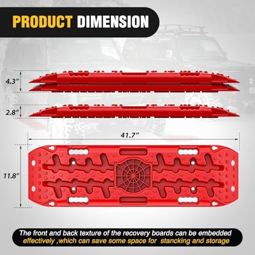 Nilight Off Road Traction Boards 4x4 Truck Recovery Tracks Mats Gear 2PCS - Image 2