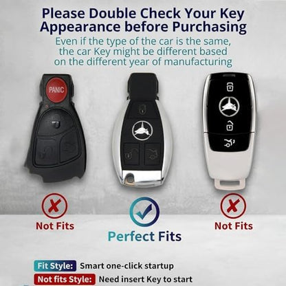 Leather Key Fob Cover for Mercedes-Benz, Full Protective Case - Image 3