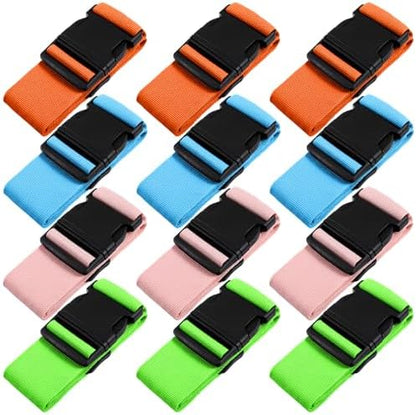 12 Pack Luggage Straps for Suitcase Belts Straps Wide Adjustable Heavy Duty by Unknown