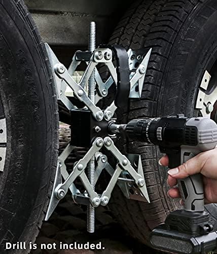 X-Shaped RV Stabilizer Wheel Chock Dual Axel RV Travel Trailer Camper Tire - Image 3