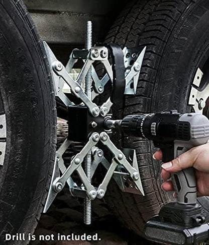 X-Shaped RV Stabilizer Wheel Chock Dual Axel RV Travel Trailer Camper Tire - Image 3