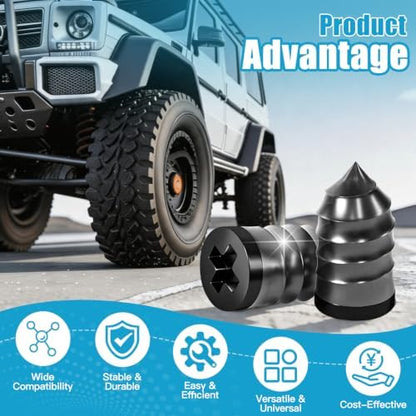 90 PCS Tire Repair Kit, 3 Sizes Tire Repair Screws Rubber Nails - Image 5