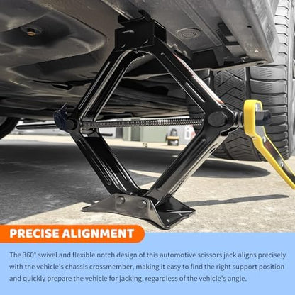2T 4409 lbs Car Jack Kit, Heavy Duty Scissor Jacks - Image 4