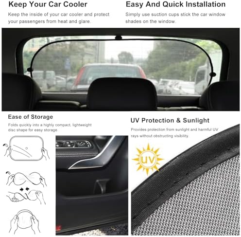 Universal Car Window Shade, UV Rays Protection Automotive Sun Shades - Image 3