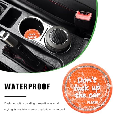 Ziciner 2 Pack Bling Car Cup Holder Coaster, 2.75 Inch Anti-Slip Auto Insert - Image 5