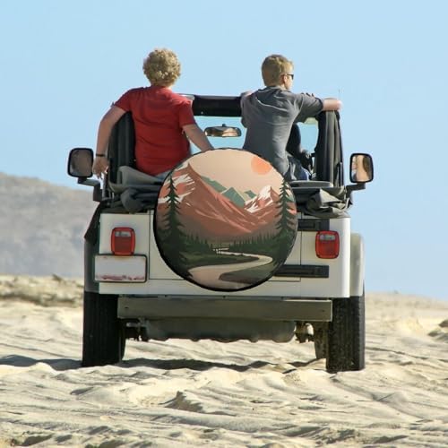 Heavy Duty Spare Tire Cover Mountain Adventure Camping Wheel Protectors Tyre - Image 6