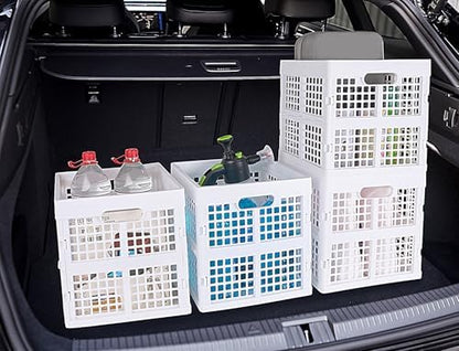 Eslite 3-Pack Collapsible Plastic Storage Crates, Foldable Crates - Image 6