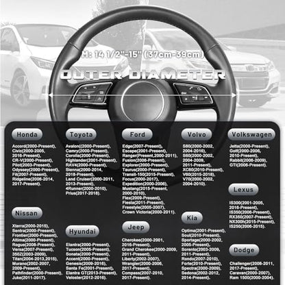 SEG Direct Plush Steering Wheel Cover 14.5"-15" Heavy-Duty, Summer Winter - Image 6