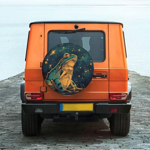 Spare Tire Cover Frog Watching Night Sky Wheel Tire Cover Waterproof Sun - Image 6