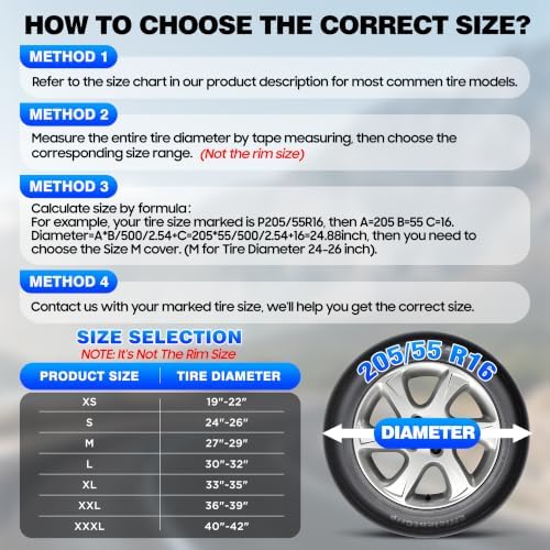 Moonet Thickened PVC Leather Tire Cover, Universal Fit 30-32" - Image 2