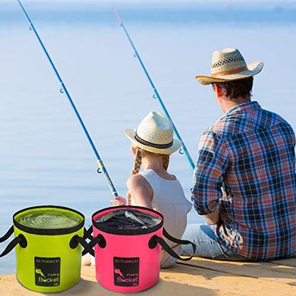 Collapsible Bucket 5 Gallon Container Folding Water Bucket Portable Wash Basin - Image 7