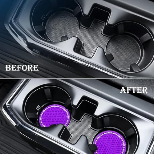 2PCS Bling Cup Holder Coaster, 2.75 Inch Auto Car Cup Holder Insert Coasters - Image 7
