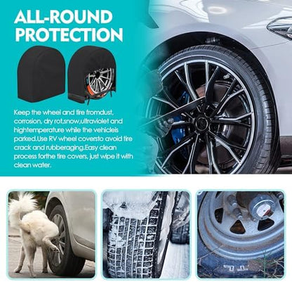 K-Musculo RV Tire Covers 4-Pack, 5 Layer Nonwoven Waterproof Wheel Covers - Image 4