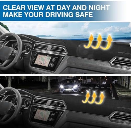 KUST Black Dash Cover for Volkswagen VW Tiguan 2017-2024 Polyester Dashboard - Image 6