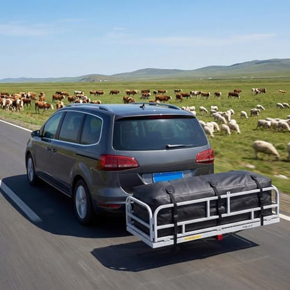 Forluck 60" x 24" x 14" Folding Hitch Mount Cargo Carrier, 500 lbs Capacity - Image 4