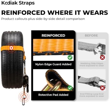 4 Pack Ratchet Car Tie Down Strap - Image 4