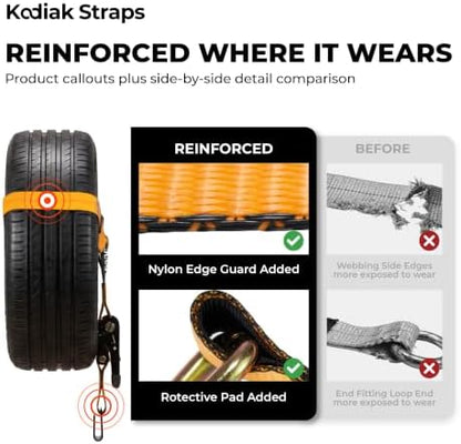 4 Pack Ratchet Car Tie Down Strap - Image 4