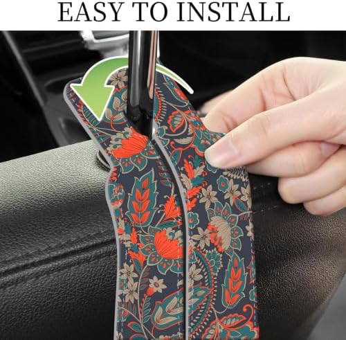 PU Leather Car Seat Hook, Storage Headrest Hanger, Cute Car Backseat Organizer - Image 5
