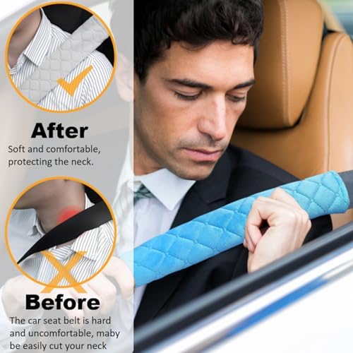 5 Pack Soft Comfort Car Seatbelt Cover Protector Pads Strap - Image 5