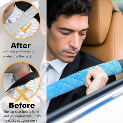 5 Pack Soft Comfort Car Seatbelt Cover Protector Pads Strap - Image 5