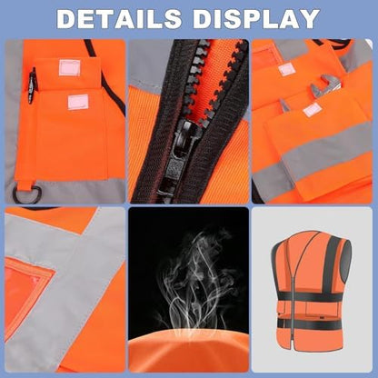 XPCARE Reflective Safety Vests For Women Men, High Visibility Security Vest - Image 3