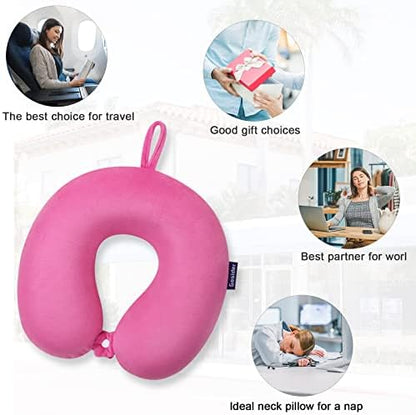 Travel Neck Pillow Memory Foam U Shape Airplane Pillow Deep Powder - Image 6