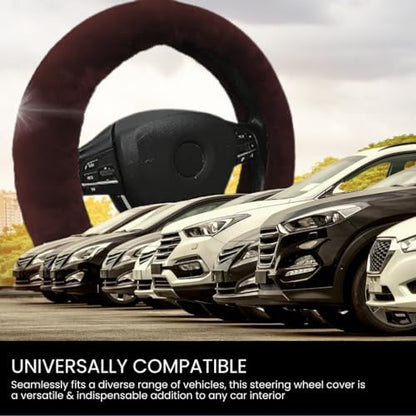 Andalus Brands Luxury Fluffy Car Steering Wheel Covers – Genuine Merino - Image 6