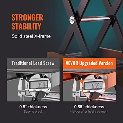 VEVOR Motorcycle Lift, 1100 LBS Motorcycle Scissor Lift Jack - Image 4