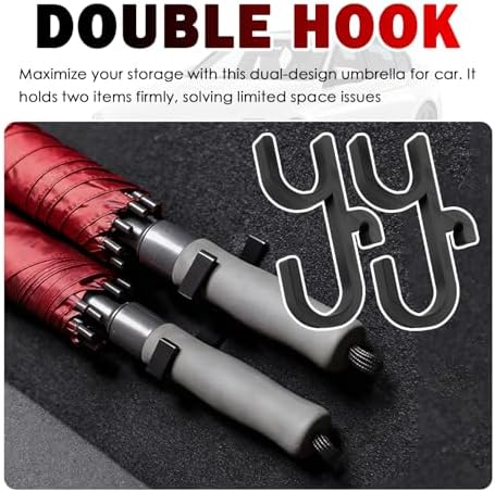 2PCS Double Car Umbrella Hook, Versatile Car Umbrella Holder as Cars Purse Hook - Image 5