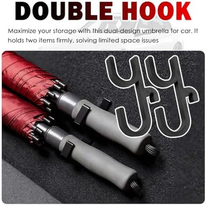 2PCS Double Car Umbrella Hook, Versatile Car Umbrella Holder as Cars Purse Hook - Image 5