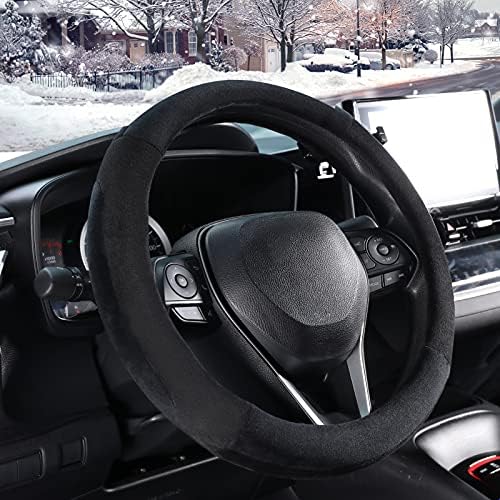 SEG Direct Car Steering Wheel Cover 15.25"-16", Plush Velvet Summer Winter - Image 3