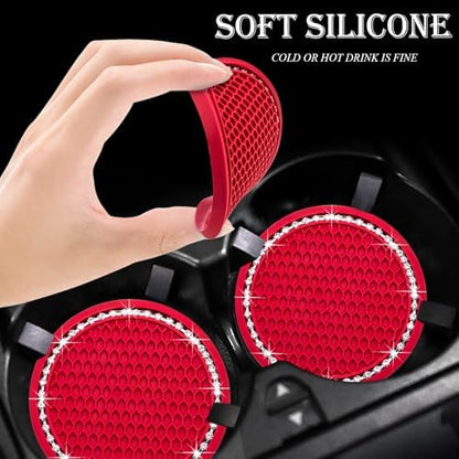 4PCS Bling Cup Holder Coaster, 2.75 Inch Auto Car Cup Holder Insert Coasters - Image 4