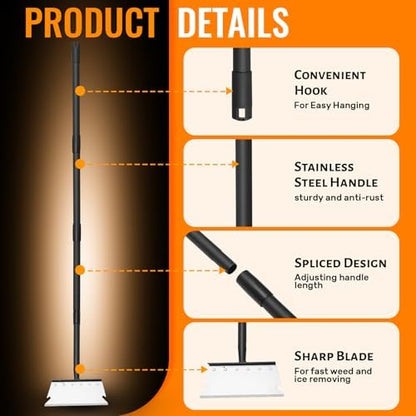 Garden Flat Shovel Scraper, Heavy Duty Outdoor Floor Scraper - Image 5