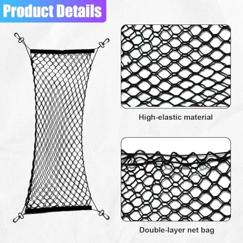 ZIMISI Car Cargo Net, Elastic Stretchable Car Trunk Cargo Storage Net - Image 3