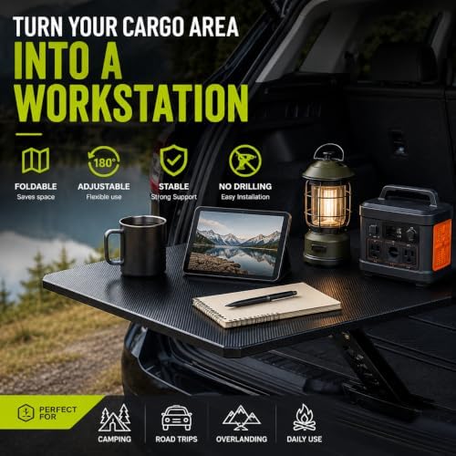 Rear Cargo Table for Subaru Forester 2014-2018, Foldable SUV Camping Table - Image 2