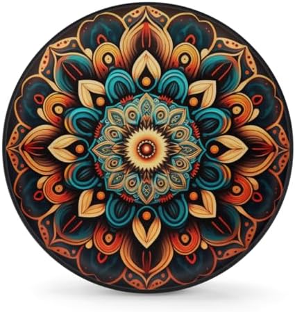 Rv Spare Tire Cover Wheel Vintage Mandala Flower Tire Covers Wheel Protectors by FengQuGou