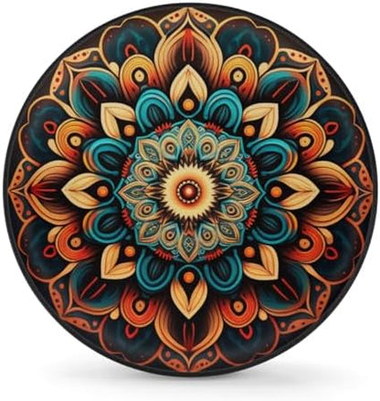 Rv Spare Tire Cover Wheel Vintage Mandala Flower Tire Covers Wheel Protectors by FengQuGou