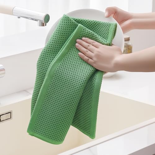 Homaxy 100% Cotton Oversized Waffle Weave Kitchen Towels 8-Pack - Image 4