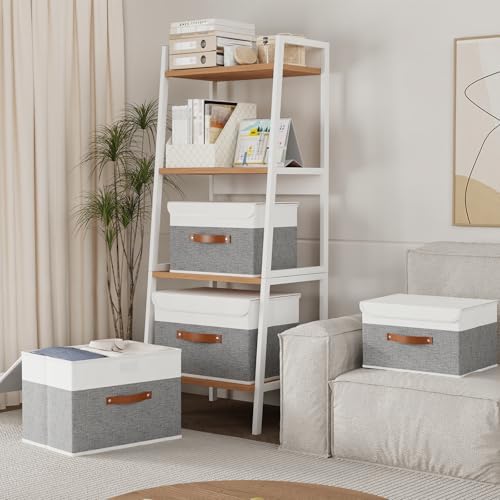 Yawinhe Storage Bins with Lids, 17.7x11.8x11.8in - Image 3