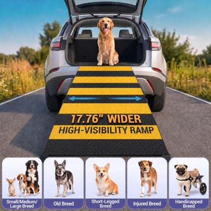 Dog Ramp for Car 71" X 17.6" Extra Long Folding Pet Ramp for Large Dogs up to - Image 3
