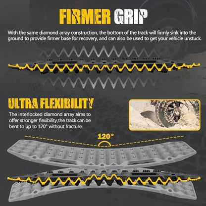BUNKER INDUST Off-Road Traction Boards, Pair Recovery Tracks Traction Mat - Image 2