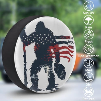 Bigfoot Spare Tire Cover 15in Spare Wheel Covers Tire Storage Cover - Image 3