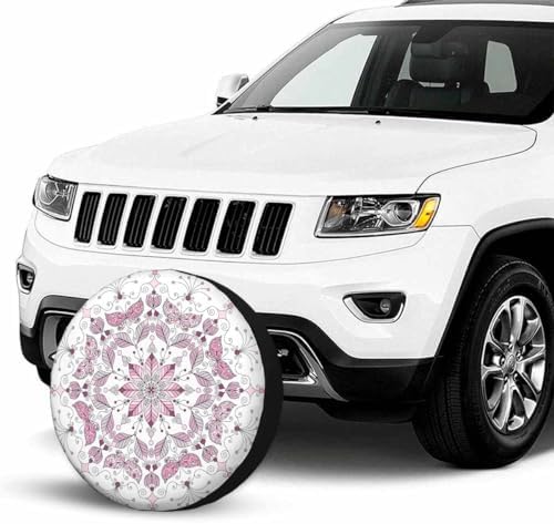 Lotus Spare Tire Cover for RV Trailer Pink and Purple Flower Lacy Pastel Wheel - Image 7