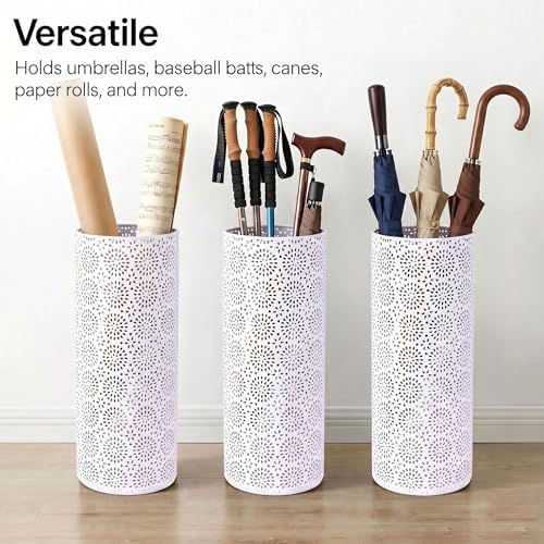 BEWBBAT Umbrella Stand Rack for Entryway, Free Standing Metal Umbrella Holder - Image 3