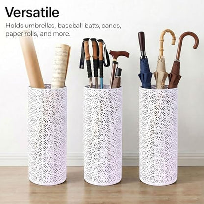 BEWBBAT Umbrella Stand Rack for Entryway, Free Standing Metal Umbrella Holder - Image 3